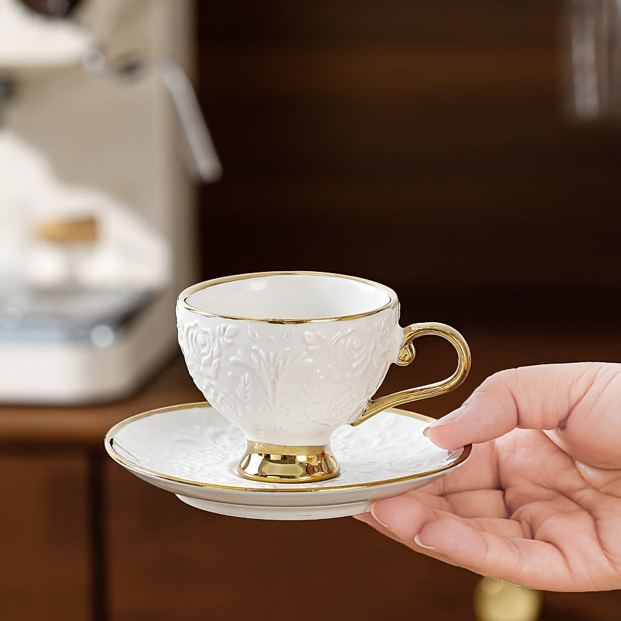 6pcs set of charming floral porcelain tea cups and saucers - 7.43oz, romantic rose design - perfect tea party, a pleasant mother
Daily gifts, special coffee cups and saucers Good Vibrations