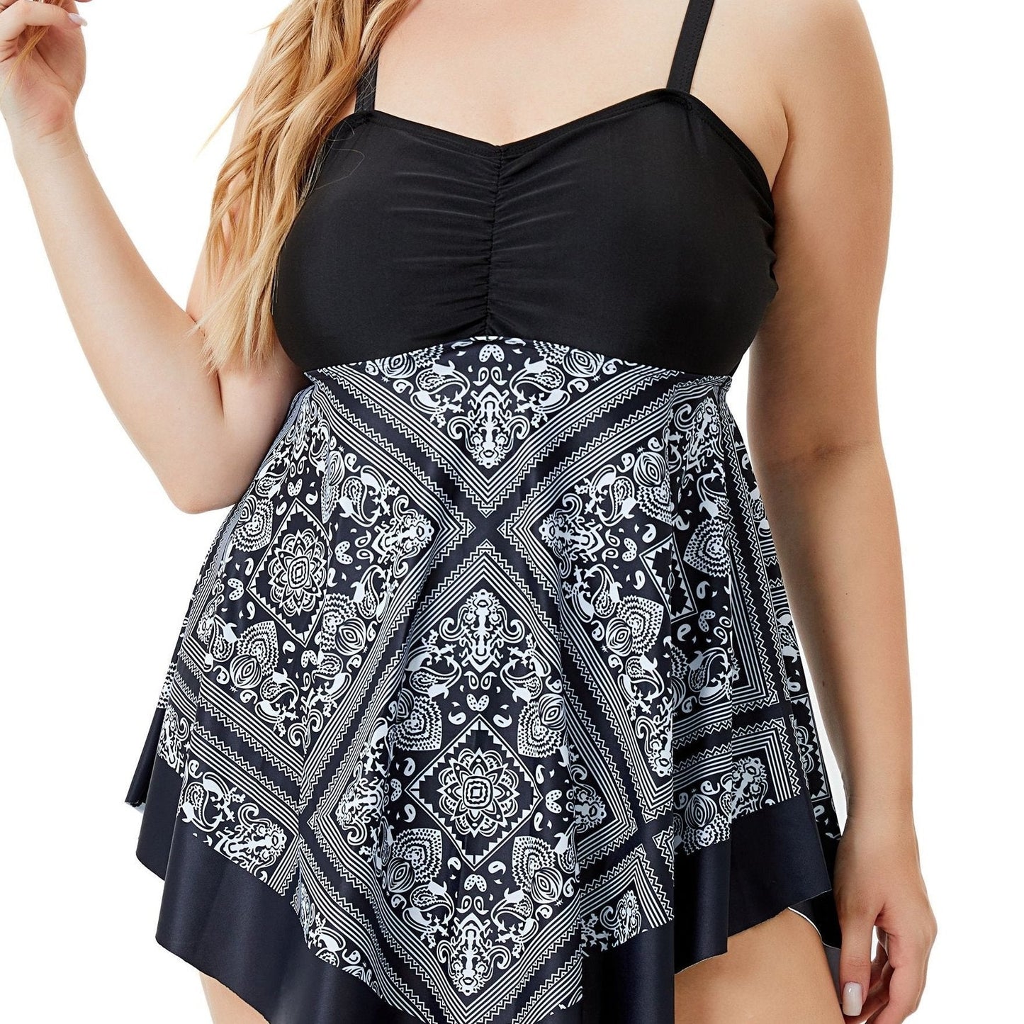 [Sexy Swimsuit] Sexy Plus Size Women's One-Piece Printed Swimsuit | Printed Swimwear Good Vibrations