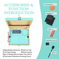 Decorative Stash Box Jewelry Chest - Combination Lock, Rolling Tray, Home Storage Organizer With Secure And Stylish Design For Valuables Halloween Christmas Gift Good Vibrations Adult Super Store