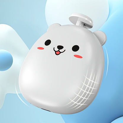 Baby Electric Nail Grinder with Bear Shape, Rechargeable, 8 Grinding Heads, 2 Speeds, Suitable for Family Use, Quiet and Portable Good Vibrations