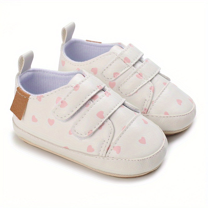 Toddler Baby Sneakers Soft Sole Non-slip Hook And Loop Fastener Shoes First Walkers Crib Shoes Girls And Boys Good Vibrations