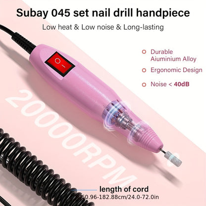 [Fast Arrival] Electric Nail Drill Kit - Professional Manicure Tool for Gel Polish Removal, Low Noise, with Milling Cutters and Drill Bits Set for Home Salon Use - Easy to Use, Portable, and Space-Saving Design Good Vibrations