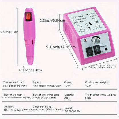 [Fast Arrival] Electric Nail Drill Kit - Professional Manicure Tool for Gel Polish Removal, Low Noise, with Milling Cutters and Drill Bits Set for Home Salon Use - Easy to Use, Portable, and Space-Saving Design Good Vibrations