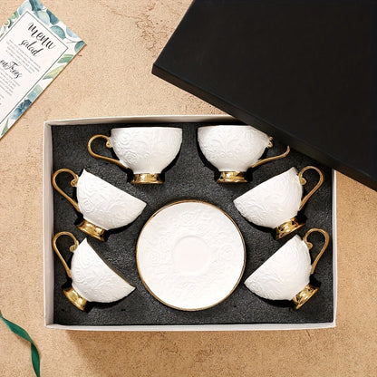 6pcs set of charming floral porcelain tea cups and saucers - 7.43oz, romantic rose design - perfect tea party, a pleasant mother
Daily gifts, special coffee cups and saucers Good Vibrations