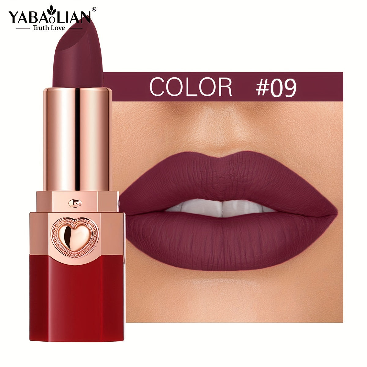 YABAOLIAN Lipstick 12 Colors Lipstick High Pigment Long Lasting Waterprrof Cosmetic Matte Lipstick Good Vibrations