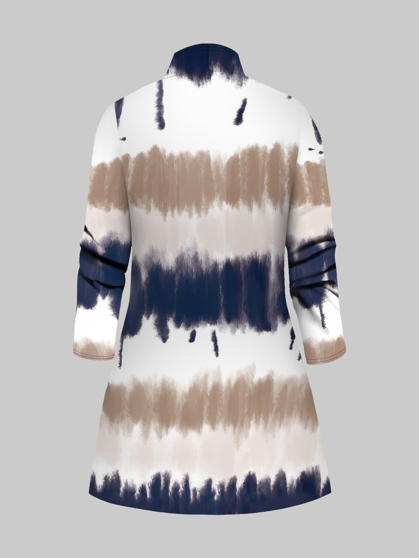 Three-Piece Plus Size Tie Dye Open Front Top & Solid Color Cami Top & Elastic Waist Pants Outfits, Women's Casual Clothing Set Good Vibrations