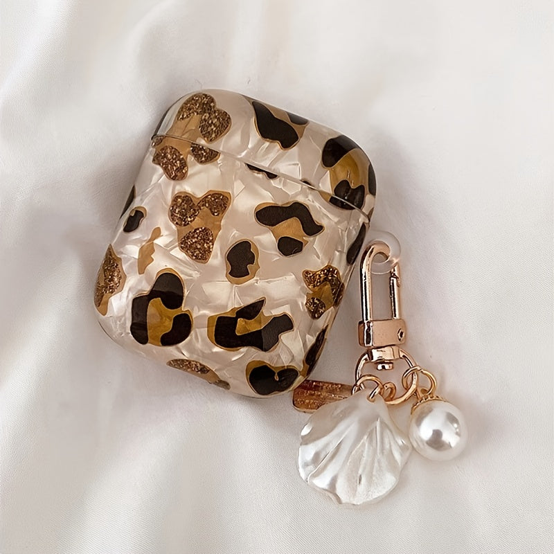 Stylish Leopard Print Earphone Sleeve with Hanging Chain - Perfect for Airpod1/2! Good Vibrations