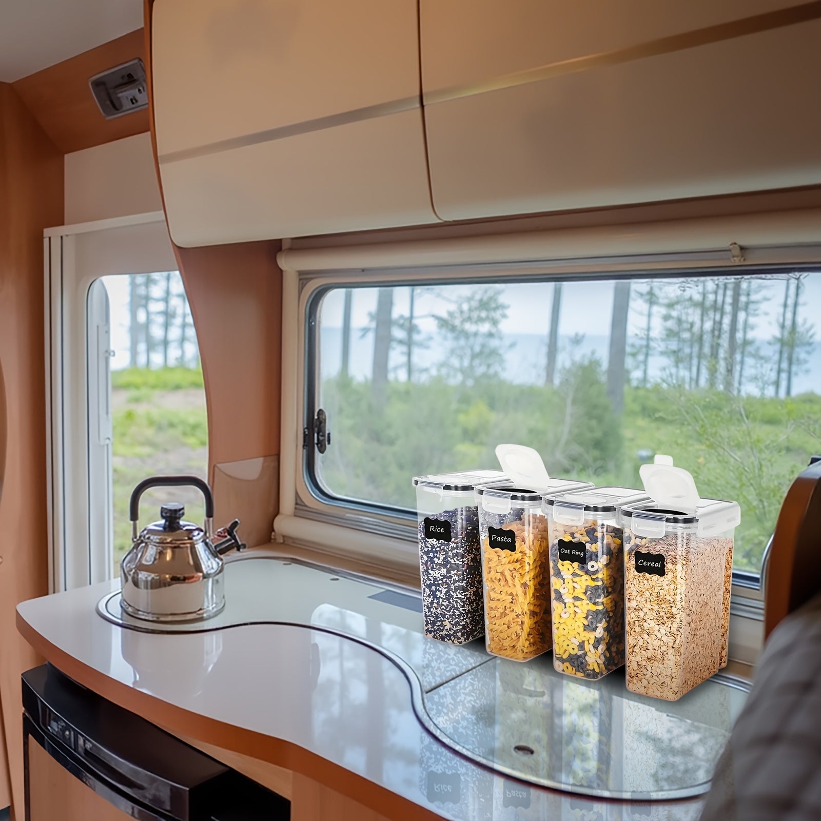 Set of 2/4 Cereal Storage Containers, Made from Bpa-Free Plastic, Designed to Be Airtight for Storing Food. Each Container Holds 2.5 Liters (88 Ounces) And Is Suitable for Cereals, Snacks, And Sugar. This 4pcs Set Includes Ce Good Vibrations