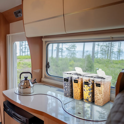 Set of 2/4 Cereal Storage Containers, Made from Bpa-Free Plastic, Designed to Be Airtight for Storing Food. Each Container Holds 2.5 Liters (88 Ounces) And Is Suitable for Cereals, Snacks, And Sugar. This 4pcs Set Includes Ce Good Vibrations