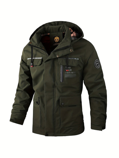 New Men's Fashion Casual Windbreaker Jacket, Spring Outdoor Thin Jacket Good Vibrations