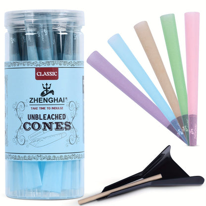 50Pack ZHENGHAI Pre-Rolled Tapered Paper Cones, Classic King Size (109mm) Pre Rolled Paper with Cone Loader & Tips & Packing Tubes Included, Perfect for Regular Herb Grinder, Household Gadgets, Holiday Gift, Birthday Gift, Gi Good Vibrations