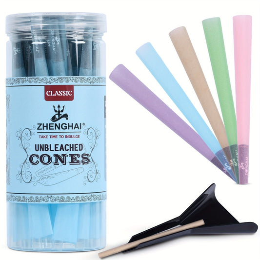 50Pack ZHENGHAI Pre-Rolled Tapered Paper Cones, Classic King Size (109mm) Pre Rolled Paper with Cone Loader & Tips & Packing Tubes Included, Perfect for Regular Herb Grinder, Household Gadgets, Holiday Gift, Birthday Gift, Gi Good Vibrations