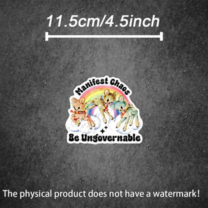 Manifest chaos be ungovernable Car Sticker, Social justice Car Sticker, Activist Car Sticker, Anarchist Car Sticker, Laptop Car Sticker, Feminist Car Good Vibrations Adult Super Store
