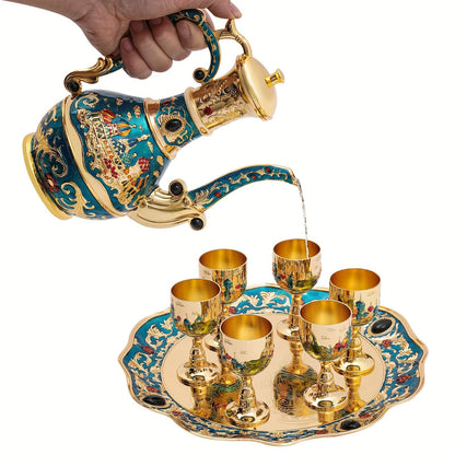 Vintage Turkish Tea Set Coffee Pot Tea Crafts Teapot Cup Set Tea Service Set Good Vibrations