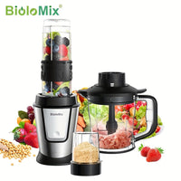BioloMix 700W High-Speed Blender - 3-in-1 Smoothie Maker, Food Processor & Grinder Good Vibrations