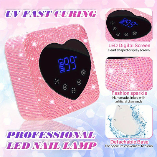 Rechargeable Nail Lamp With Battery Cordless Gel Polish Dryer Pedicure Machine UV Light For Nails Wireless Nail UV LED Lamp Good Vibrations