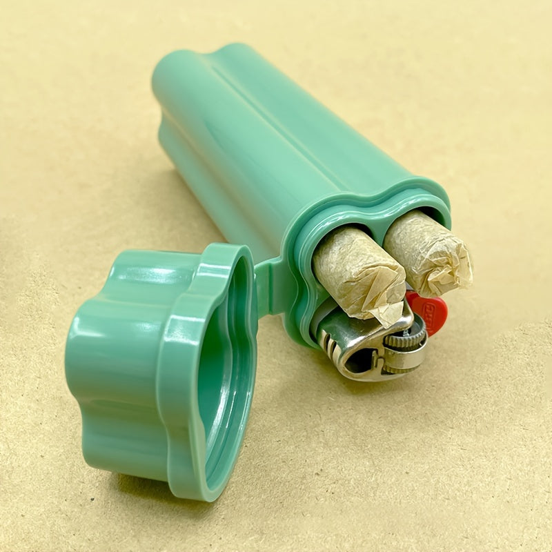 Portable 3-in-1 Cigarette Case with Lighter Holder - Compact Cigarette Storage Box Fits Two Cigarettes, Includes Mini Lighter Pocket, Plastic Smoking Accessory Kit for Convenient Carry, No Electricity Needed Good Vibrations Adult Super Store