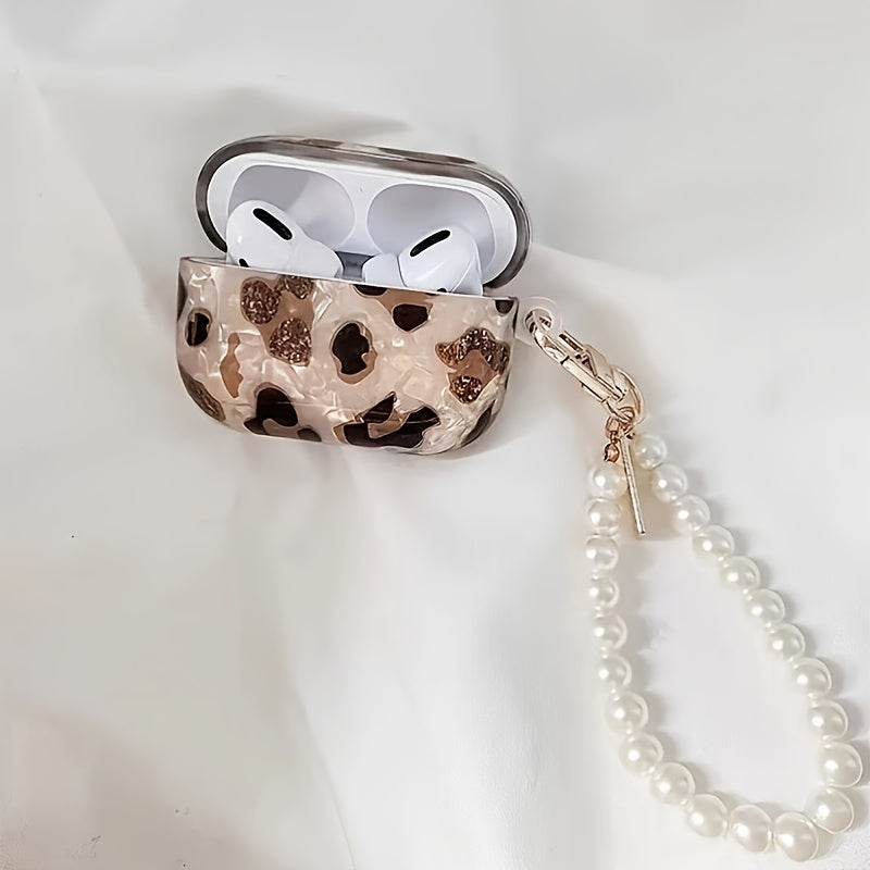 Stylish Leopard Print Earphone Sleeve with Hanging Chain - Perfect for Airpod1/2! Good Vibrations