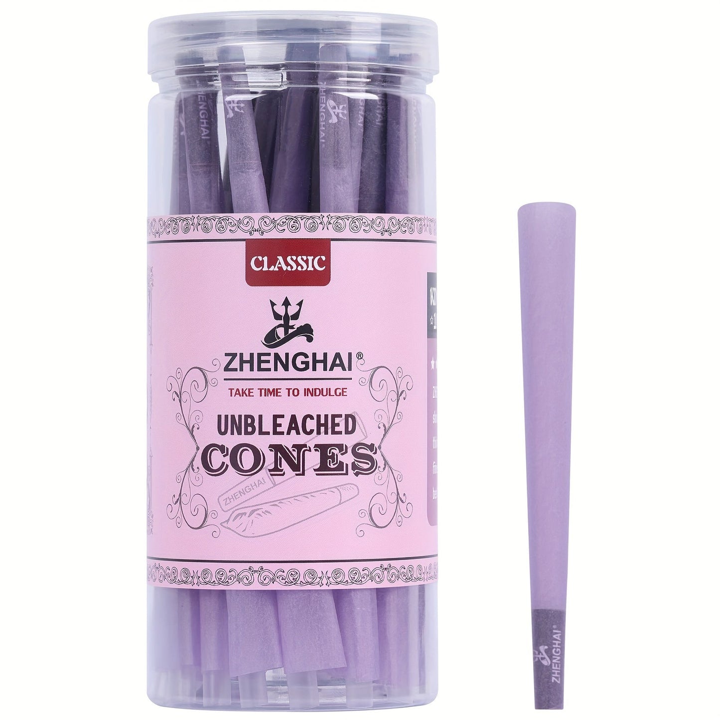 50Pack ZHENGHAI Pre-Rolled Tapered Paper Cones, Classic King Size (109mm) Pre Rolled Paper with Cone Loader & Tips & Packing Tubes Included, Perfect for Regular Herb Grinder, Household Gadgets, Holiday Gift, Birthday Gift, Gi Good Vibrations