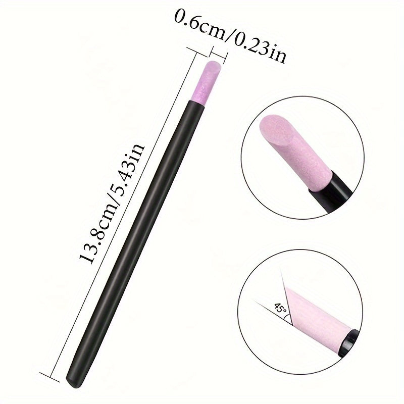 Quartz Nail File & Buffer Sticks – 1/5pcs Manicure Pen Tools for Cuticle & Dead Skin Removal, Unscented UV Gel Polish Nail Art Accessories Good Vibrations