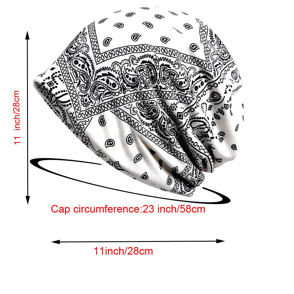 Men's and women's thin breathable hood, Sleeping cap, Air raid shelter cap, Chemotherapy hair loss cap, Outdoor sports cap Good Vibrations