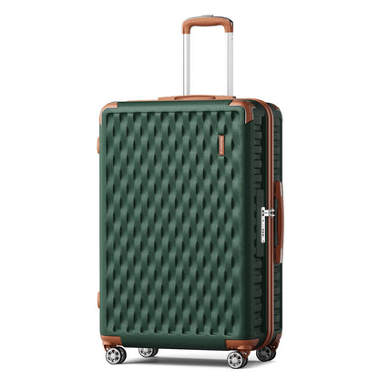Melalenia Luggage, Hard Shell ABS Suitcase with TSA Lock with Spinner Wheel, Lightweight Checked Medium Luggage for Travel Good Vibrations
