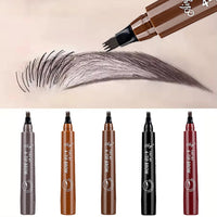 Waterproof Eyebrow Pencil, Quad Eyebrow Pencil, Natural Brow Makeup Long-Lasting Non-Fade Liquid Water Eyebrow Pencil (5 Colors) Good Vibrations