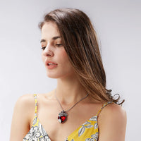 Charm Red Love Heart Crystal Pendant Necklace Classic Luxury Zircon Heart Forever Necklace For Women Fashion Wedding Jewelry Good Vibrations
