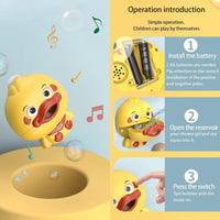 Baby Bubble Bathing Toys Duck Music Kids Bath Toy Automatically Spit Bubbles Bubble Maker Baby Bathroom Toy for Kids Good Vibrations