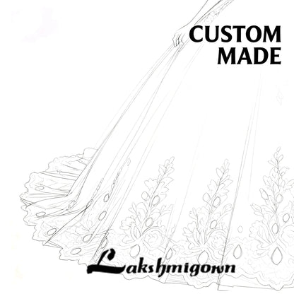 Romantic Lace Halter Boho Wedding Dress V-Neck Sheer Back Tulle A-Line Bridal Gown Illusion Back Wedding Gown Customized Good Vibrations