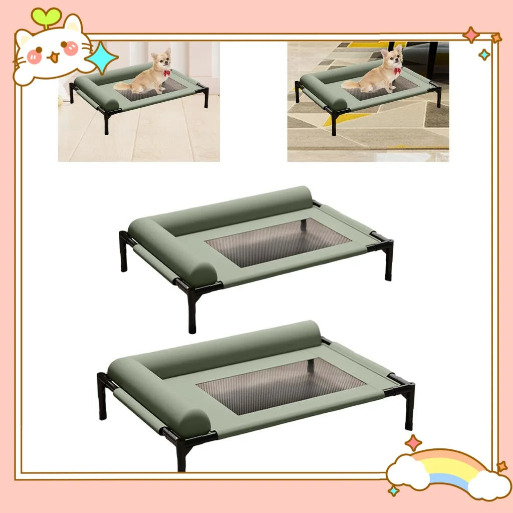Elevated Pet Bed Durability Practical with Pillow for Small Pets Dogs Kitten Cat Dog Bed Dog Cat Bed Portable Good Vibrations