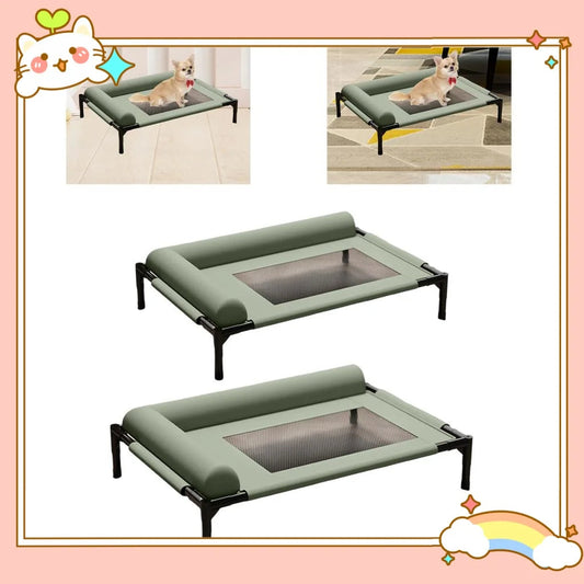 Elevated Pet Bed Durability Practical with Pillow for Small Pets Dogs Kitten Cat Dog Bed Dog Cat Bed Portable Good Vibrations