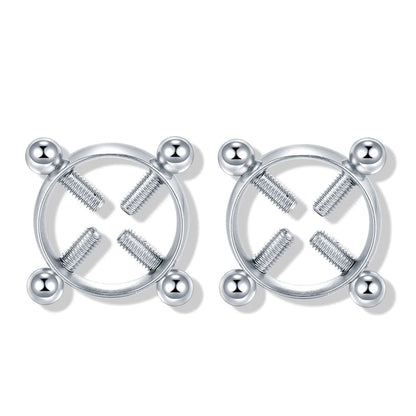 1Pair Stianless Steel Nipple Rings Piercing Jewelry Wholesale Women Sexy Clips Nipple Ring Clamps Pierced  Body Jewelry Good Vibrations Adult Super Store