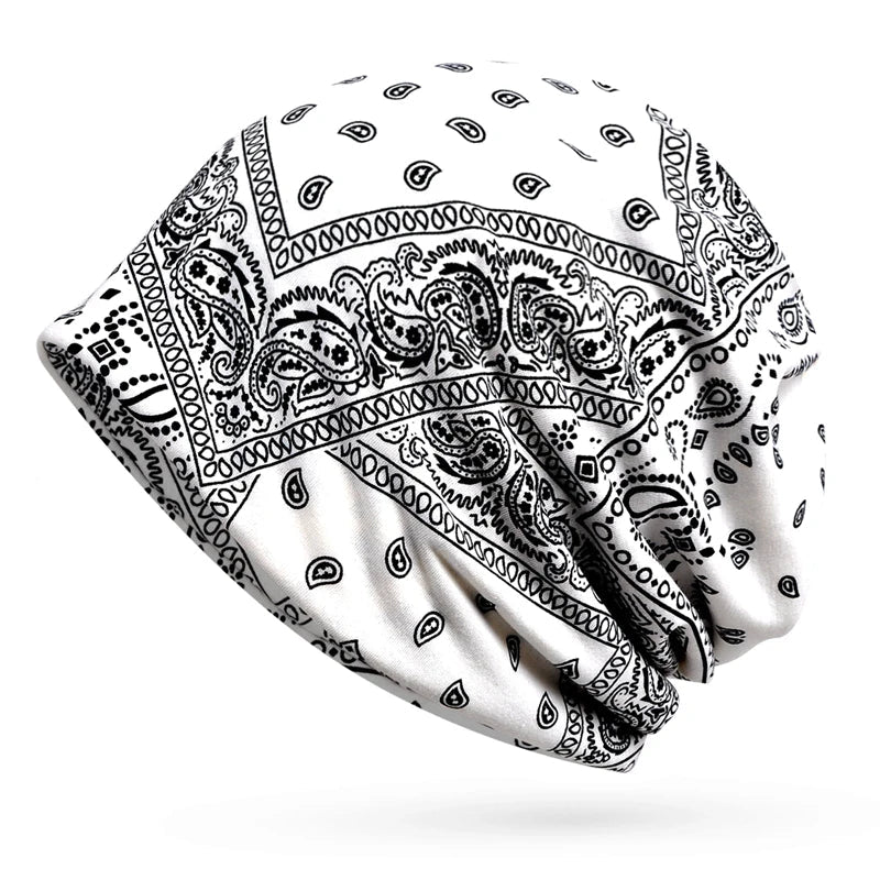 Men's and women's thin breathable hood, Sleeping cap, Air raid shelter cap, Chemotherapy hair loss cap, Outdoor sports cap Good Vibrations