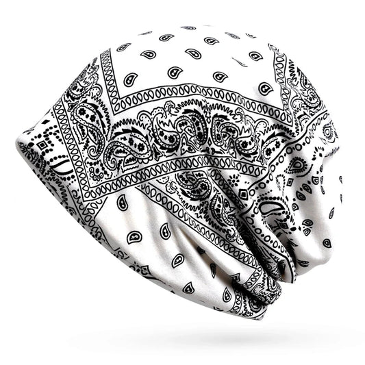 Men's and women's thin breathable hood, Sleeping cap, Air raid shelter cap, Chemotherapy hair loss cap, Outdoor sports cap Good Vibrations