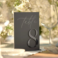 Wedding Table Numbers 3D Black Matte Wedding Table Decor Wedding Stationery Black Wedding Reception Decor Good Vibrations