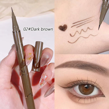 0.05mm slim eyeliner is smooth and durable, slim, quick-drying, long-lasting eyeliner, 4 colors, waterproof, non-smudging Good Vibrations