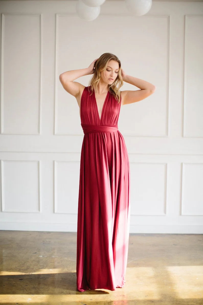 Multiway Maxi Dress Bridesmaid Dress Infinity Cocktail Dress Floor Length Bridesmaid Dress Maxi Dress for Bridesmaid Gifts Good Vibrations
