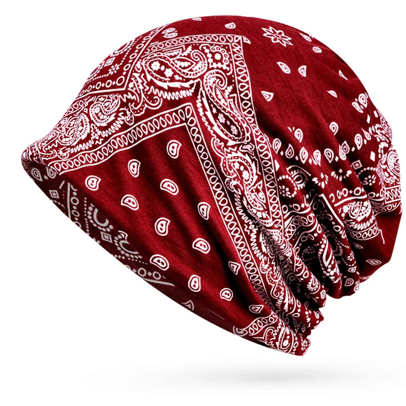 Men's and women's thin breathable hood, Sleeping cap, Air raid shelter cap, Chemotherapy hair loss cap, Outdoor sports cap Good Vibrations