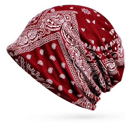 Men's and women's thin breathable hood, Sleeping cap, Air raid shelter cap, Chemotherapy hair loss cap, Outdoor sports cap Good Vibrations