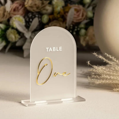 Black Acrylic Table Numbers  Frosted Acrylic Sign Wedding Table Decor  Wedding Signage Gold Table Numbers White Table Numbers Good Vibrations