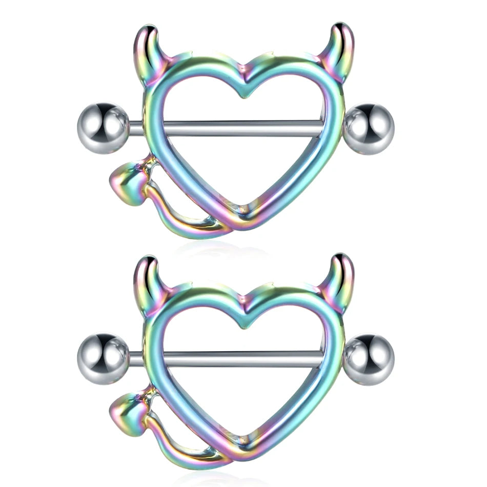 1Pair Stianless Steel Nipple Rings Piercing Jewelry Wholesale Women Sexy Clips Nipple Ring Clamps Pierced  Body Jewelry Good Vibrations Adult Super Store