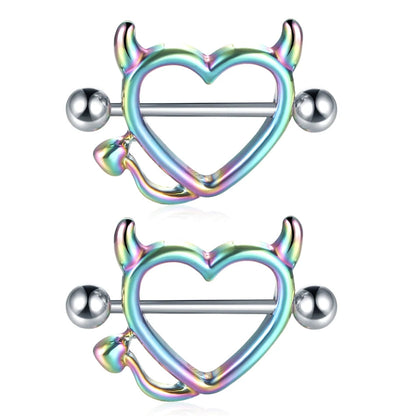 1Pair Stianless Steel Nipple Rings Piercing Jewelry Wholesale Women Sexy Clips Nipple Ring Clamps Pierced  Body Jewelry Good Vibrations Adult Super Store