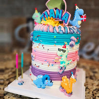 6 PCS Dinosaur Cake Toppers Little Dinosaur Birthday Party Decor Dinosaur Party Favors Three Rex Cake Decoration Party Supplies Good Vibrations