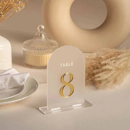 Frosted Acrylic Table Numbers Wedding Table Decor Gold Table Numbers Table Signs  For Wedding Stationery Reception Signs Good Vibrations