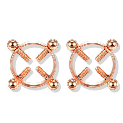 1Pair Stianless Steel Nipple Rings Piercing Jewelry Wholesale Women Sexy Clips Nipple Ring Clamps Pierced  Body Jewelry Good Vibrations Adult Super Store