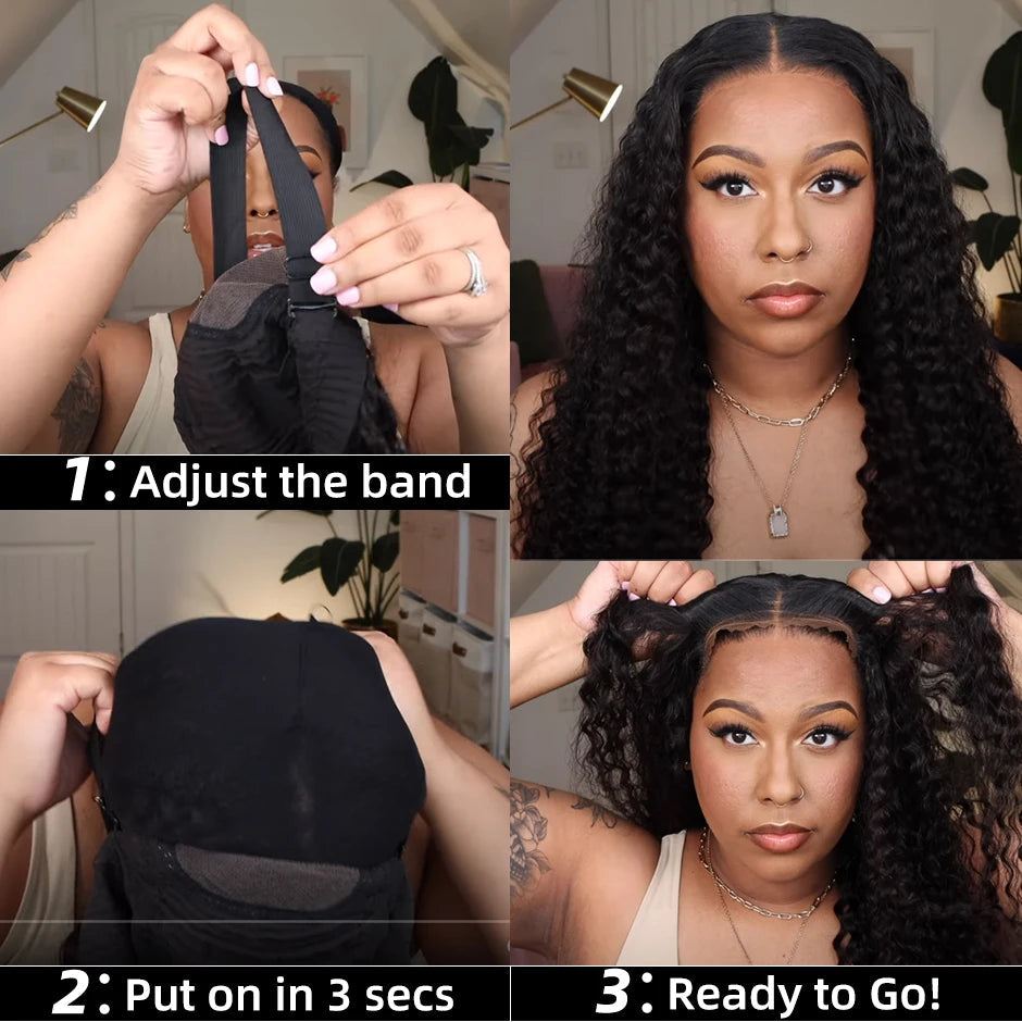 YAWAWE Glueless Wig Human Hair Ready To Wear Water Wave Pre-plucked 13x6 Lace Frontal Wigs For Women HD Lace Wigs Clearance Sale Good Vibrations