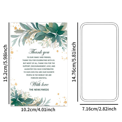 50Pcs Wedding Thank You Cards,Wedding Reception Ceremony Decorations,Party Decorations,Celebration Or Event Decoration Cards Good Vibrations