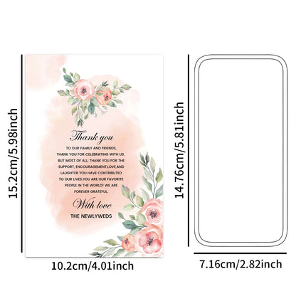 50Pcs Wedding Thank You Cards,Wedding Reception Ceremony Decorations,Party Decorations,Celebration Or Event Decoration Cards Good Vibrations