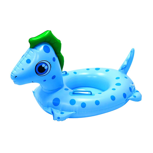 1pc Inflatable Animated Dinosaur Lifebuoy with Handles 82x51cms Versatile Swimming Pool Accessory for Baby Boat Variety of Uses Good Vibrations